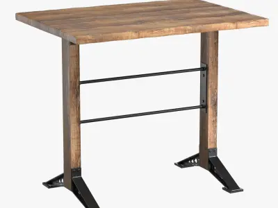 Horeca bar table stool 3D model