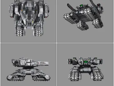 SF Drone Tank - MX5 Low-poly 3D model