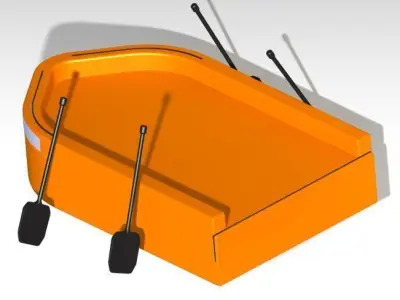 The Little Whale is Resque Boat Low-poly 3D model