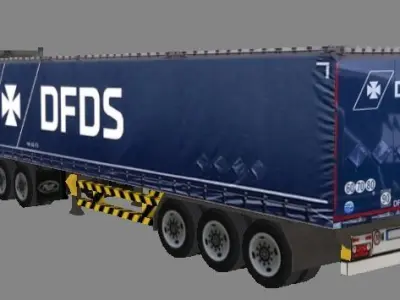 Container truck low-poly Low-poly 3D model