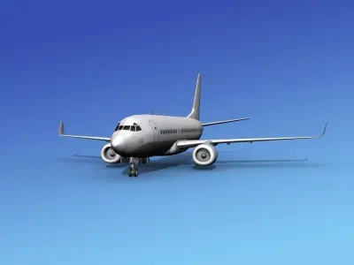 Boeing 737-700ER Unmarked 1 3D model