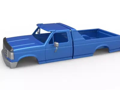 Shell of vintage Monster Truck V4 Scale 1 to 25 3D print model