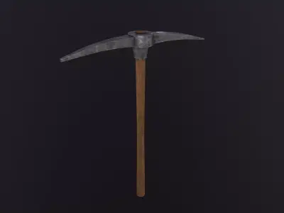 Old Pickaxe 3D Model Low-poly 3D model