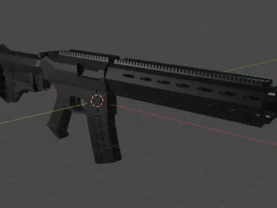 Free Custom AR-15 Free low-poly 3D model