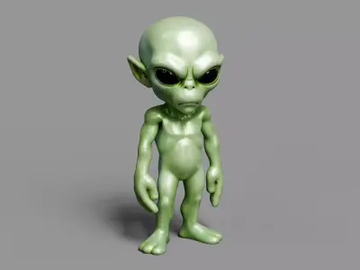Alien Low-poly 3D model 11