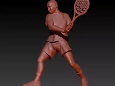 Tennis Player Pendant  3D print model