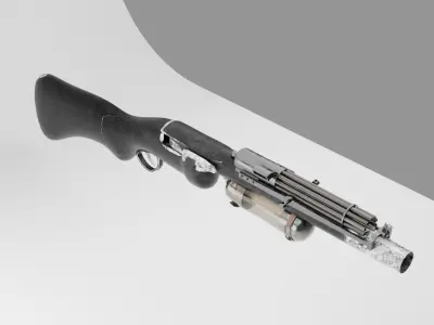 gun for game use  3D model
