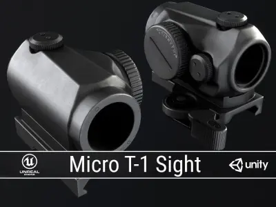 PBR Tactical Sights Pack Low-poly 3D model