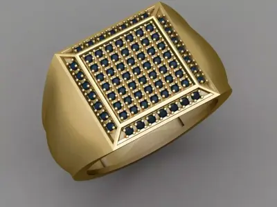 Antique Diamond Ring 3D print model get