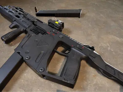 Kriss Vector Submachine Gun Low-poly 3D model
