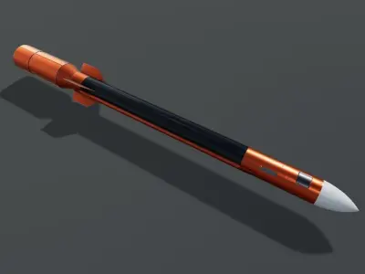 Sky Bow III Missile Low-poly 3D model