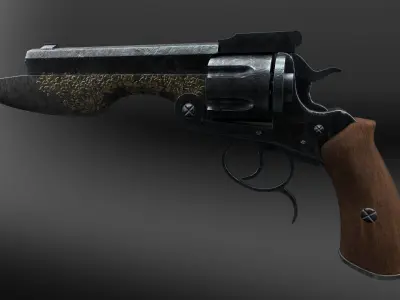 Gunblade revolver 3D model