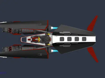 SCI FI  land speeder Free 3D model