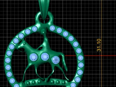 Sagittarius   PANDANT 3D PRINTABLE MODAL  3D print model