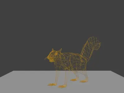 squirrel made in blender lowpoly Low-poly 3D model