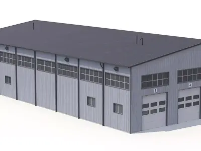 Industrial Building 49 PBR Low-poly 3D model