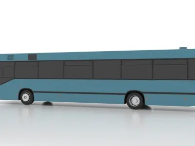 Mercedes-Benz O405N1-5 Low Low-poly 3D model