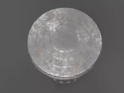 Metal Trash Can Low-poly 3D model purchase