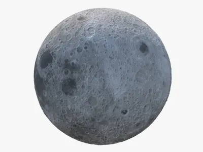 Earth Moon HighPoly 3D model
