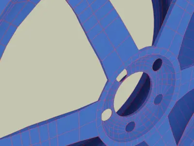 Volk car rims - multiple looks Low-poly 3D model