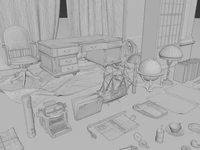 Cabinet  Stage Set 3D model