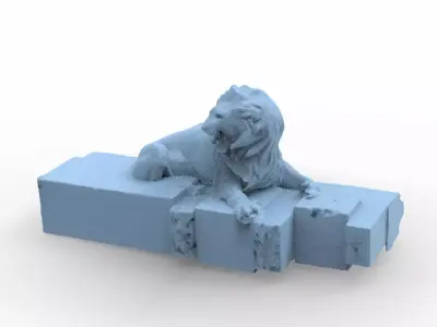 Aslan Stone table low poly Low-poly 3D model