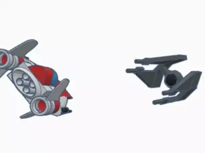 Star Wars a-wing and tie interceptor 3D print model