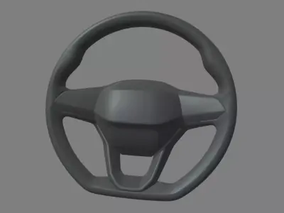 Steering Wheel Car 09 Low-poly 3D model