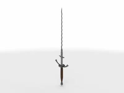 flamberge sword  3D model