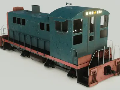 Diesel locomotive 3D model Low-poly 3D model buy