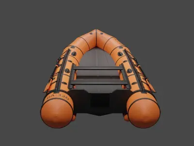 Inflatable Boat - Lifeboat 3D model