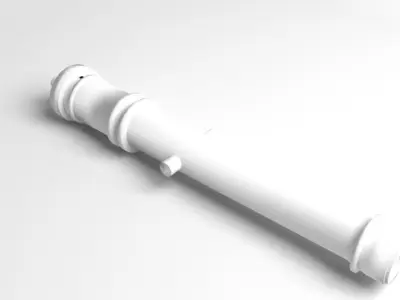 Straight Cannon 3D model