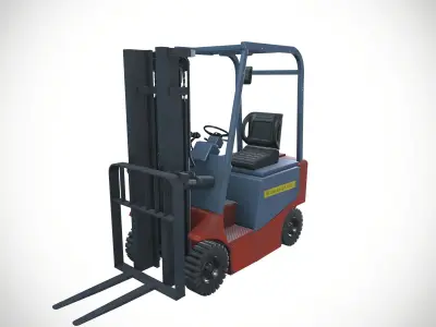Industrial Fork Lift  Low-poly 3D model