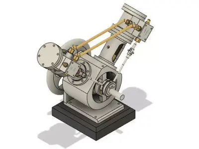 V2 Steam Engine 3D model