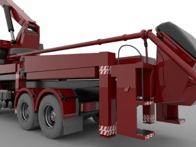 Concrete Pump Vehicle 3D model