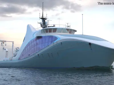 Ship for Transporting and Launching Drones  purchase 3D model