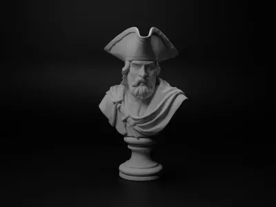 Spanish Conquistador Bust Chess 3D print model get