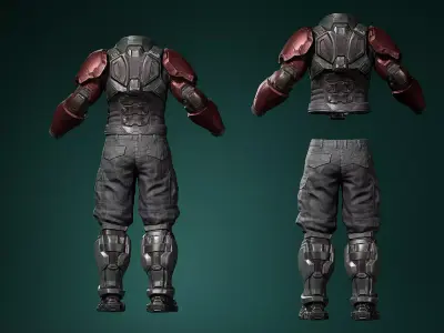 Sci-fi cloth Darius 3D model