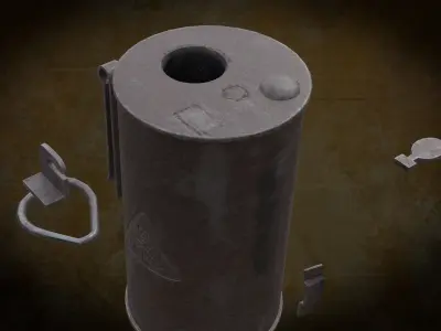1917 Chemical Gas Grenade Low-poly 3D model