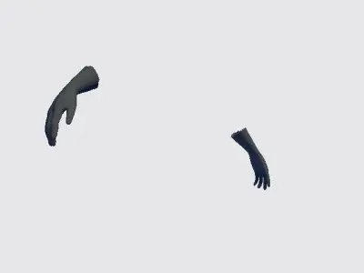 Hands pair of gloves Low-poly 3D model