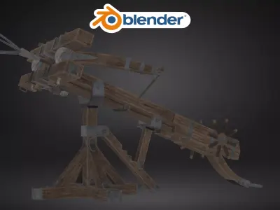 Ballista Turret Game Ready Weapon Low Poly Low-poly 3D model