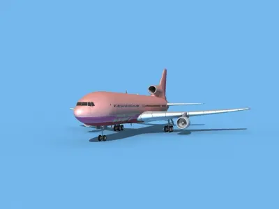 Lockheed L-1011 TriStar Court Line 3D model