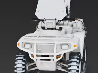 Arctic Reconnaissance ATV -Quad Bike- 3D Model Low-poly 3D model