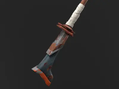 Scythe Apocalypse Low-poly 3D model