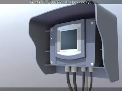 Control Element 4 Low-Poly Version Low-poly 3D model