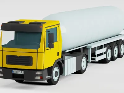 Truck 3D tanker 3D model