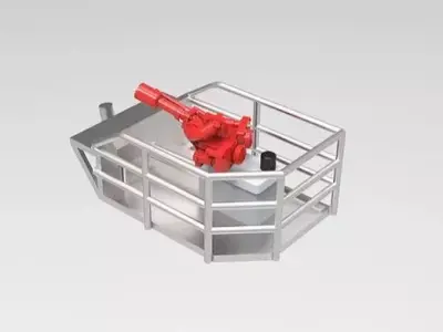 Fire monitor for Seabex one helidek 3D print model
