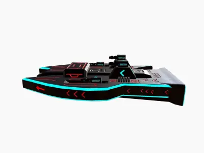 Space Force Blue - PBR Low-poly 3D model