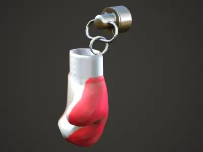 Boxing Glove Weapon Charm - Low Poly Game Ready Low-poly 3D model