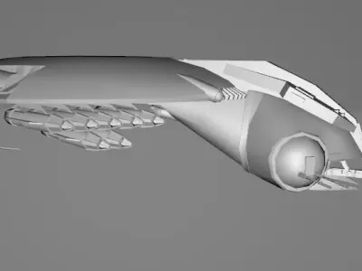 STAR WARS Droid Gunship - Low Poly Game - Battlefield FBX MODEL Low-poly 3D model